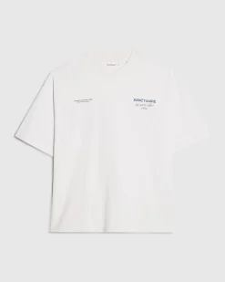White Oversized Fit Cotton Sanctuaire T-Shirt