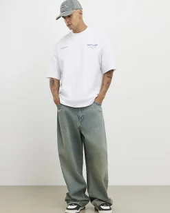 White Oversized Fit Cotton Sanctuaire T-Shirt