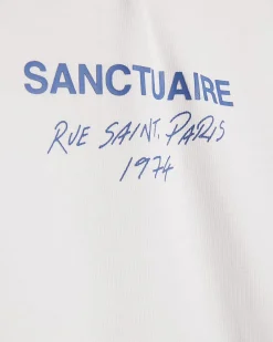 White Oversized Fit Cotton Sanctuaire T-Shirt
