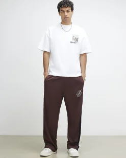 White Oversized Fit Graphic Print T-Shirt