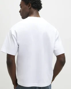 White Oversized Floral Midweight T-Shirt