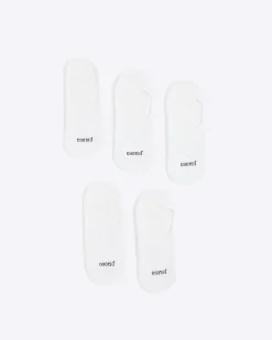 White Pack Of 5 Liner Socks
