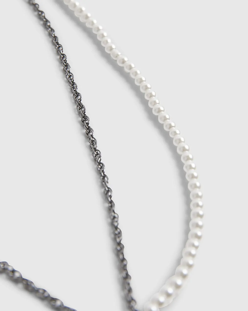 White Pearl Cross Pack Of 2 Necklaces