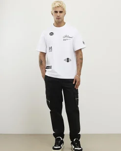 White Regular Fit Lightweight Graphic T-Shirt