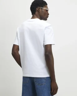 White Regular Fit Shop Front T-Shirt