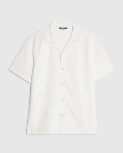 White Regular Fit Texture Revere