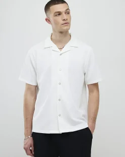 White Regular Fit Texture Revere