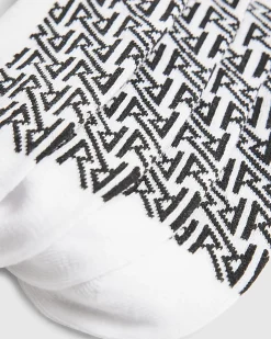 White RI Monogram Pack Of 7 Socks