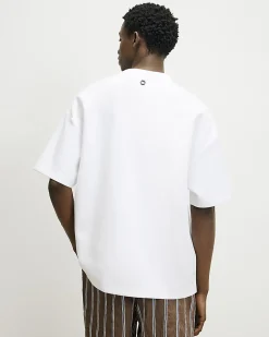 White RI Studio Cotton Blend Boxy T-Shirt