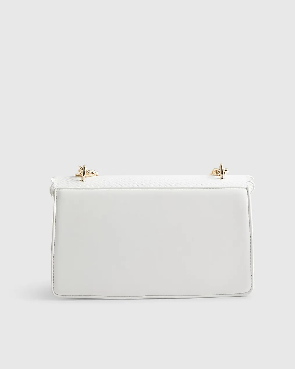 White Scalloped Edge Shoulder Bag