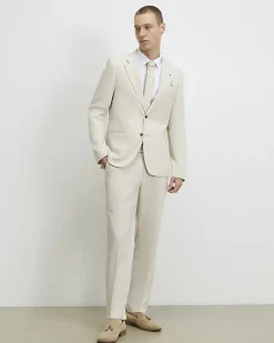 White Slim Fit Cotton Blend Shirt