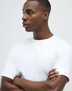 White Slim Fit Cotton Crew Neck T-Shirt