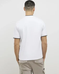 White Slim Fit Interlock Lightweight T-Shirt