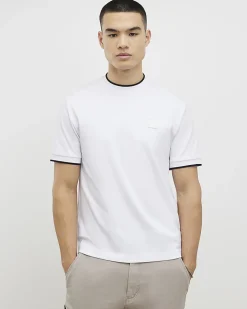 White Slim Fit Interlock Lightweight T-Shirt