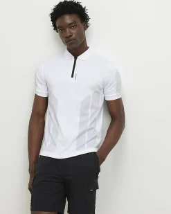 White Slim Fit Lightweight Polo Shirt