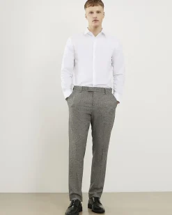 White Slim Fit Long Sleeve Shirt