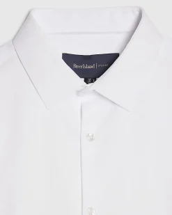 White Slim Fit Premium Cotton Blend Shirt