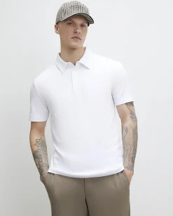 White Slim Fit Short Sleeve Polo Shirt