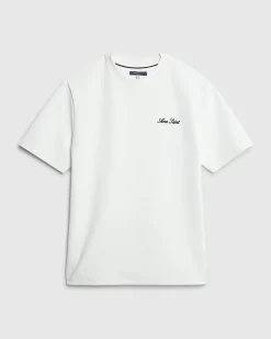 White Slim Fit Textured Midweight T-Shirt