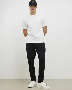 White Slim Fit Textured Midweight T-Shirt