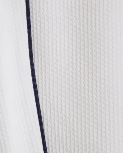 White Slim Fit Textured Tipped Shorts