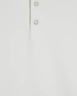 White Slim Fit Tipped Textured Polo Shirt
