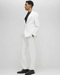 White Slim Fit Tuxedo Jacket