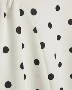 White Spot Godet Maxi Dress