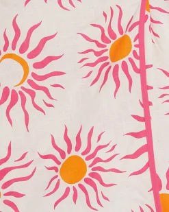White Sun Print Halter Neck Playsuit