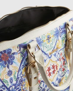 White Tile Print Barrell Bag Bundle