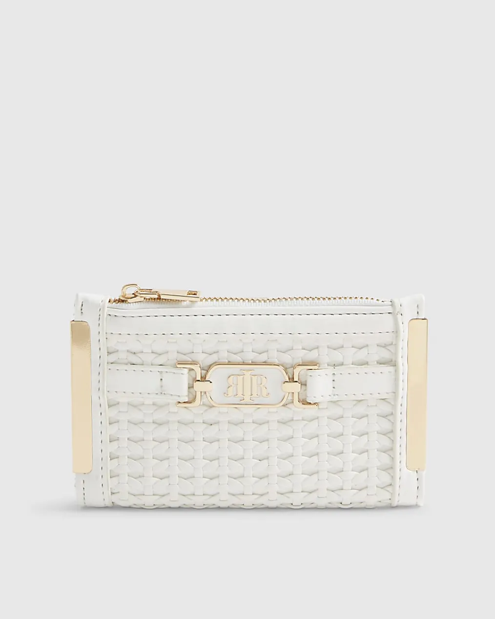 White Weave Mini Purse