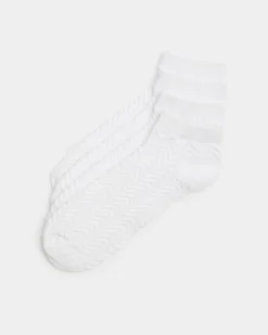 White zig zag socks multipack