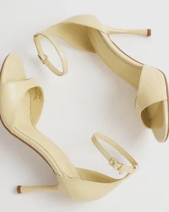 Yellow Closed Back Heeled Sandals