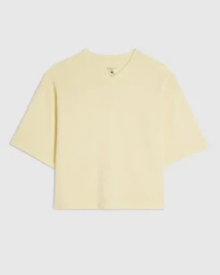 Yellow Cotton Short Sleeve Loopback T-shirt