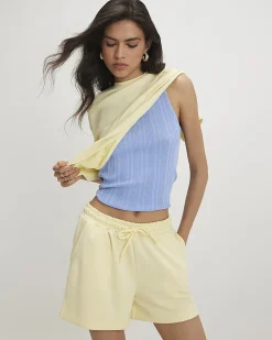 Yellow Drawstring Shorts