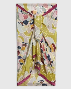 Yellow Floral Print Sarong