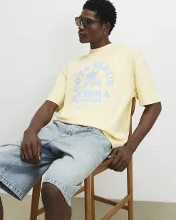 Yellow Oversized Cotton Cote Bleue T-Shirt