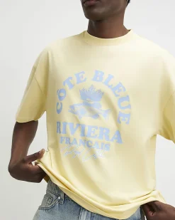 Yellow Oversized Cotton Cote Bleue T-Shirt