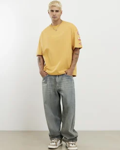 Yellow Oversized Fit 92 Photo Patch T-Shirt