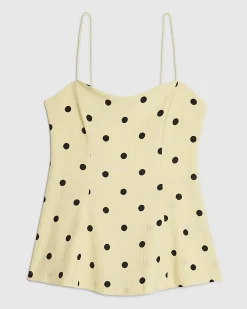 Yellow Polka Dot Cami Top