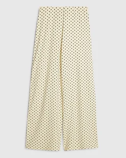 Yellow Polka Dot Wide Leg Trousers